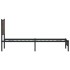 Estructura de cama sin colchón metal marrón roble 100x190