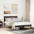 Estructura de cama sin colchón metal marrón roble 120x190