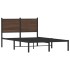 Estructura de cama sin colchón metal marrón roble 120x190