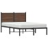 Estructura de cama sin colchón metal marrón roble 120x190