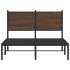 Estructura de cama sin colchón metal marrón roble 120x190
