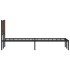 Estructura de cama sin colchón metal marrón roble 120x190