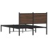 Estructura de cama sin colchón metal marrón roble 120x190