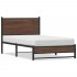 Estructura de cama sin colchón metal marrón roble 100x200