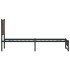 Estructura de cama sin colchón metal marrón roble 100x200