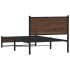 Estructura de cama sin colchón metal marrón roble 100x200