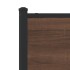 Estructura de cama sin colchón metal marrón roble 100x200