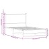 Estructura de cama sin colchón metal marrón roble 100x200