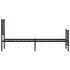 Estructura de cama sin colchón metal marrón roble 90x200