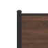 Estructura de cama sin colchón metal marrón roble 80x200