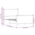 Estructura de cama sin colchón metal marrón roble 80x200