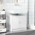 Armario para lavabo madera de ingeniería blanco 63x29x55