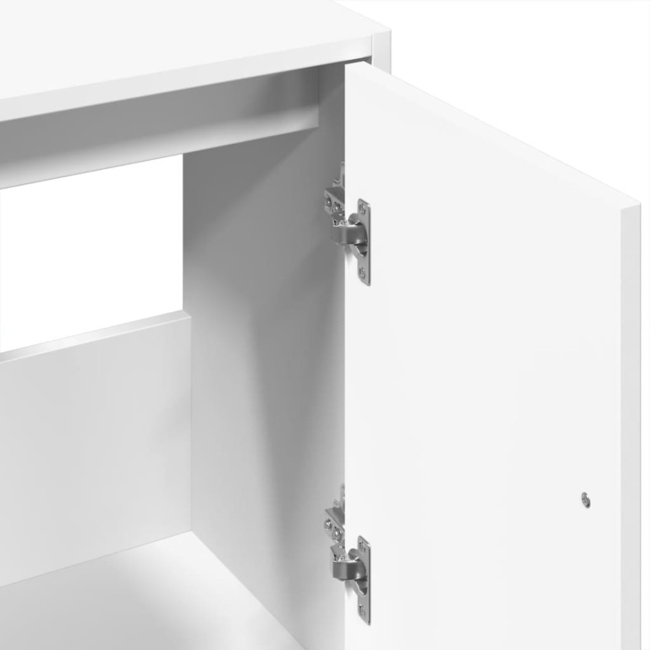 Armario para lavabo madera de ingeniería blanco 63x29x55