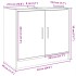 Armario para lavabo madera de ingeniería blanco 63x29x55
