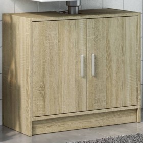 Armario de lavabo madera de ingeniería roble Sonoma 63x29x55