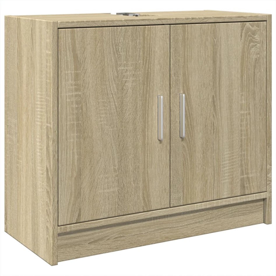Armario de lavabo madera de ingeniería roble Sonoma 63x29x55