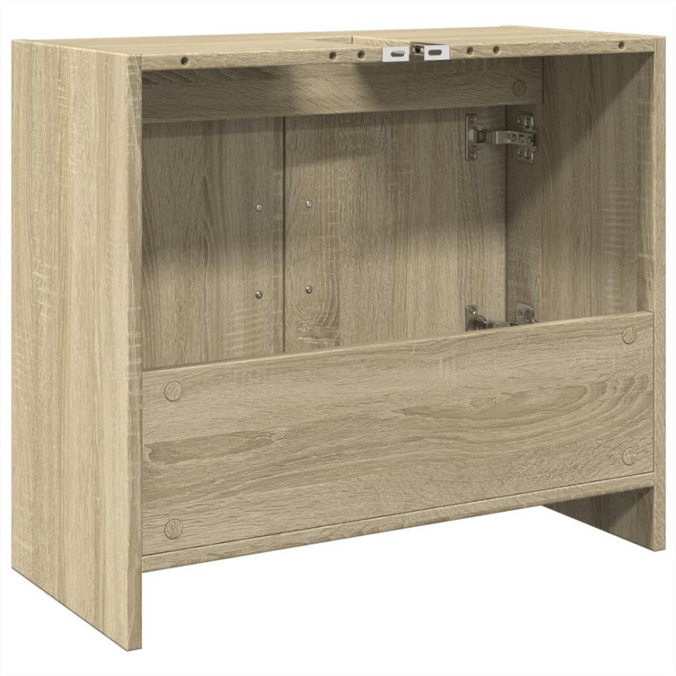 Armario de lavabo madera de ingeniería roble Sonoma 63x29x55