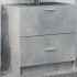 Armario de lavabo madera ingeniería gris hormigón 59x37x59