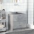 Armario de lavabo madera ingeniería gris hormigón 59x37x59