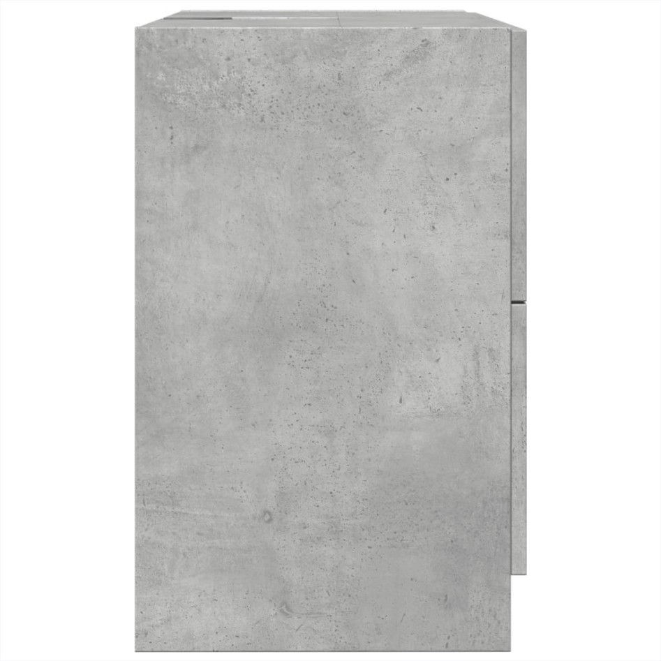Armario de lavabo madera ingeniería gris hormigón 59x37x59