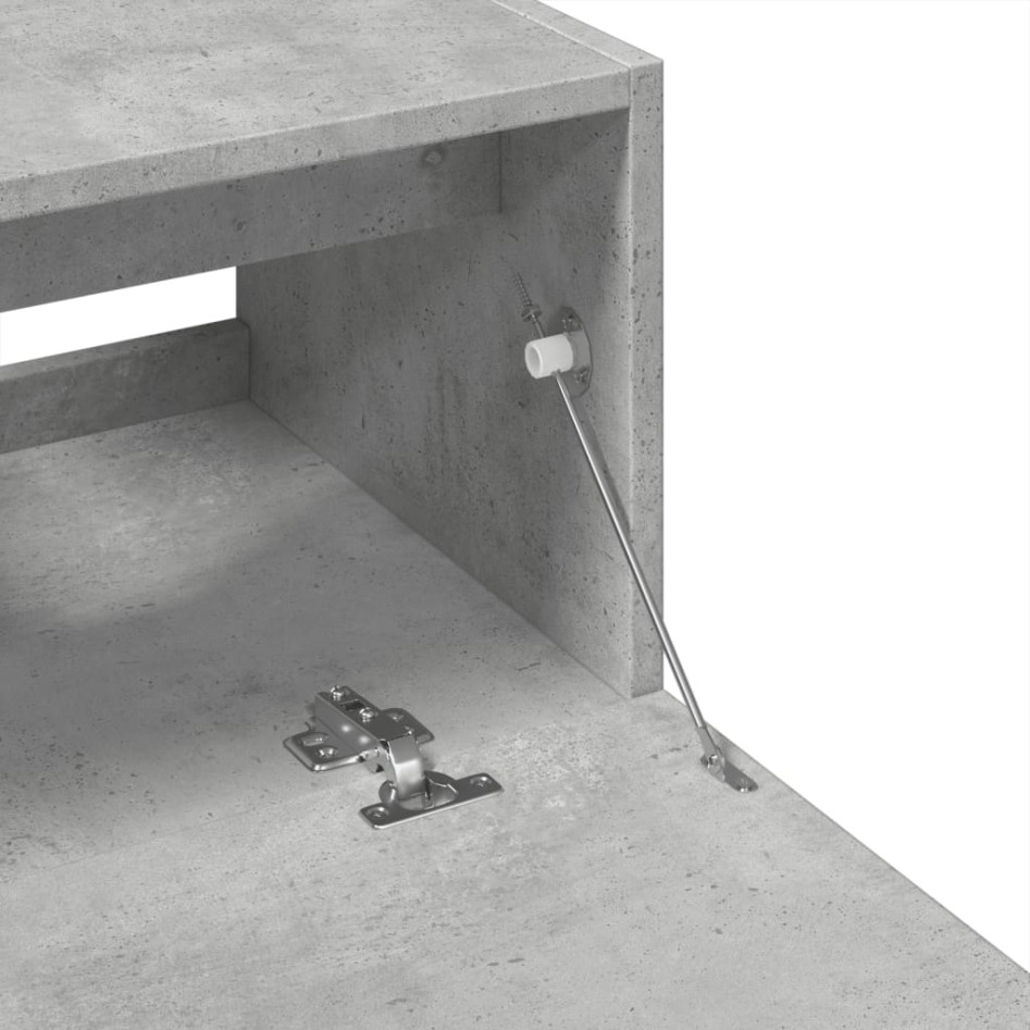 Armario de lavabo madera ingeniería gris hormigón 59x37x59