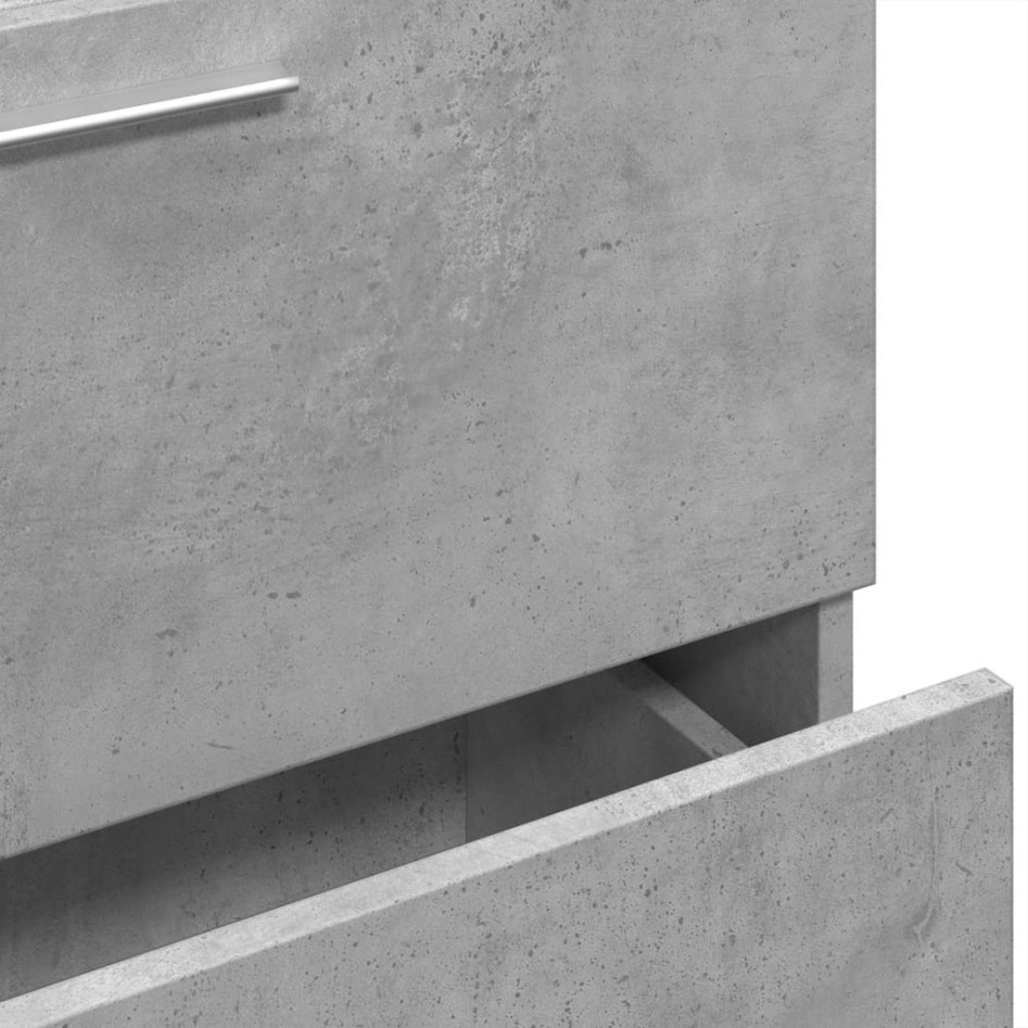 Armario de lavabo madera ingeniería gris hormigón 59x37x59