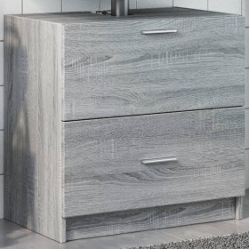 Armario de lavabo madera de ingeniería gris Sonoma 59x37x59