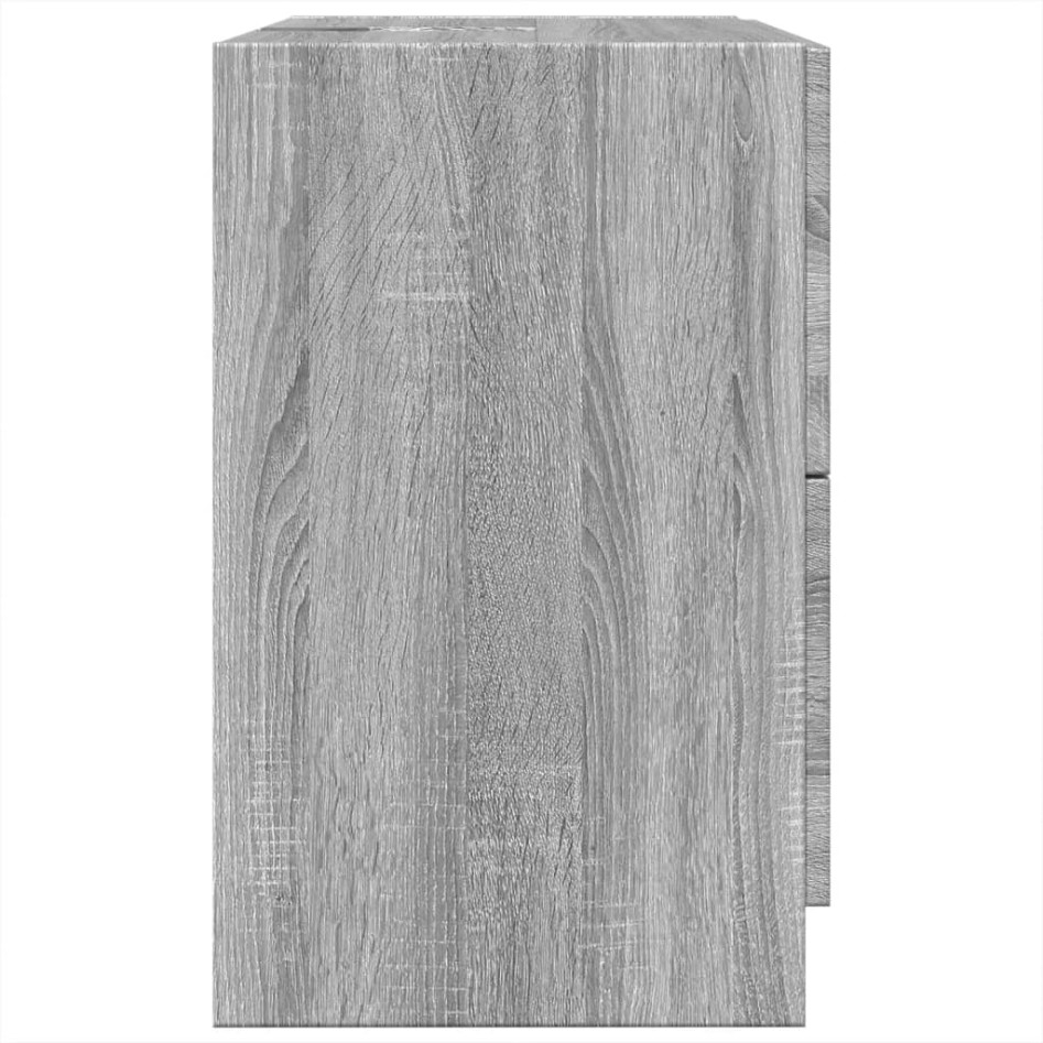 Armario de lavabo madera de ingeniería gris Sonoma 59x37x59