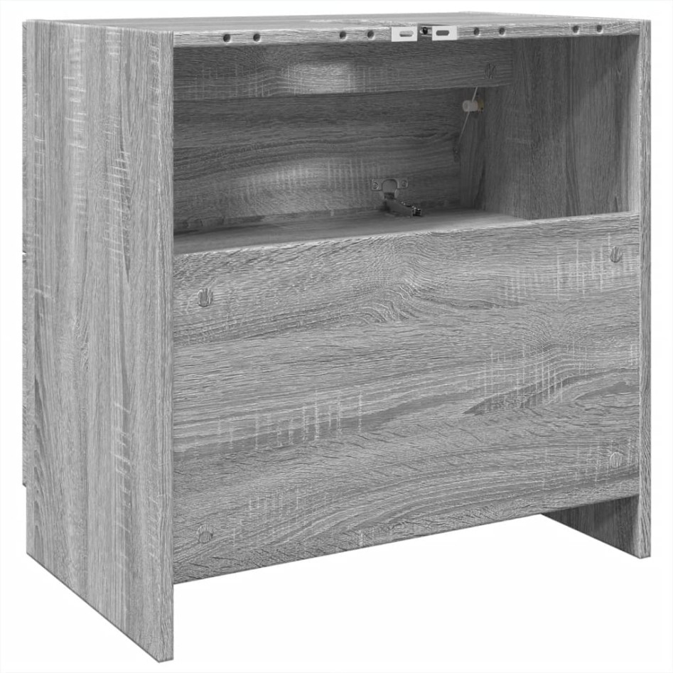Armario de lavabo madera de ingeniería gris Sonoma 59x37x59