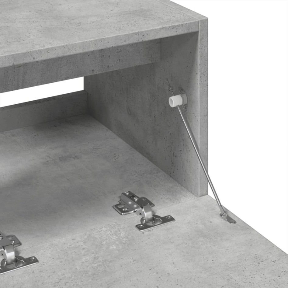 Armario de lavabo madera ingeniería gris hormigón 78x37x59