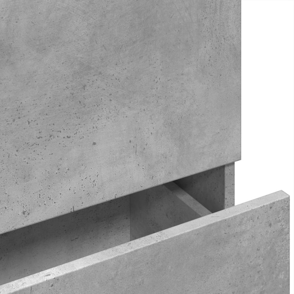 Armario de lavabo madera ingeniería gris hormigón 78x37x59