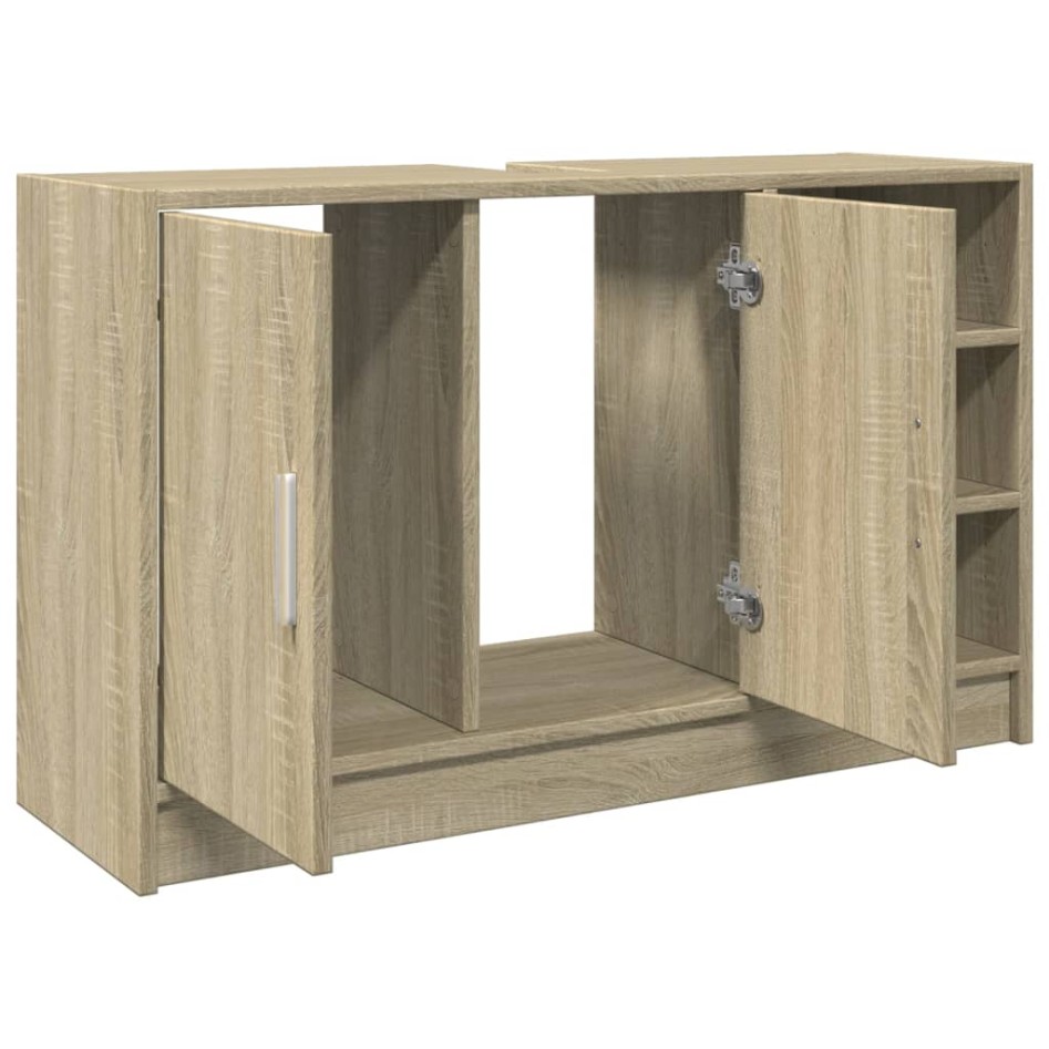 Armario de lavabo madera de ingeniería roble Sonoma 90x29x55