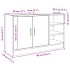 Armario de lavabo madera de ingeniería roble Sonoma 90x29x55