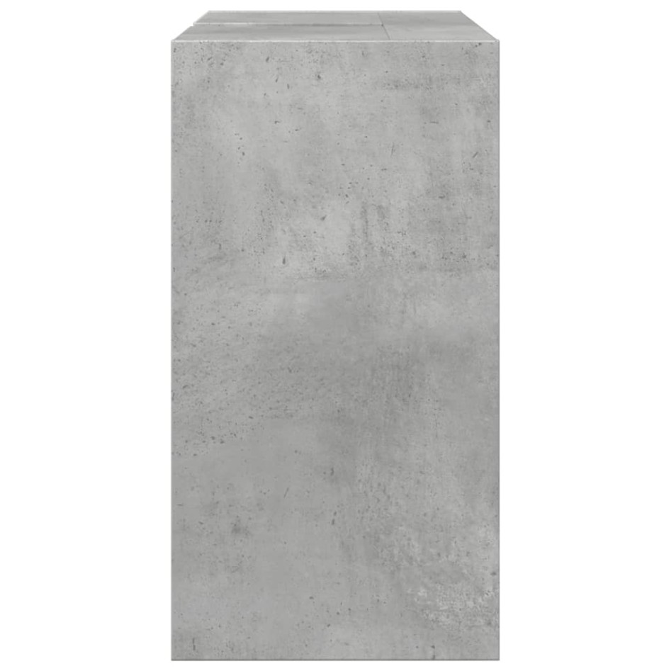Armario de lavabo madera ingeniería gris hormigón 63x29x55
