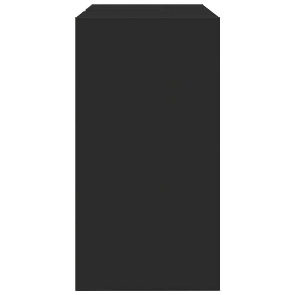 Armario para lavabo madera de ingeniería negro 63x29x55