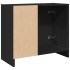 Armario para lavabo madera de ingeniería negro 63x29x55