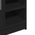 Armario para lavabo madera de ingeniería negro 63x29x55