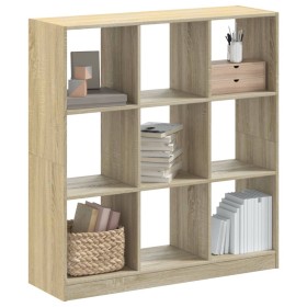Estantería de madera de ingeniería roble Sonoma 102x32x108