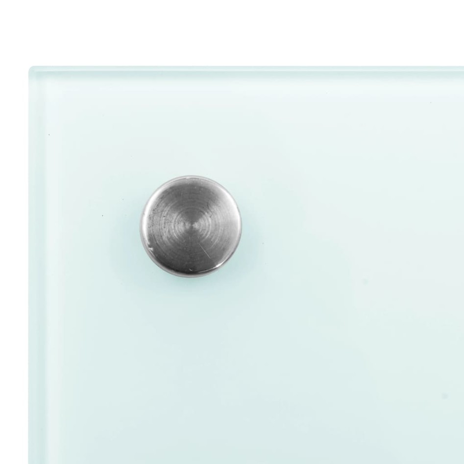 Salpicaderos de cocina 2 uds vidrio templado blanco 70x50