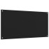 Salpicaderos de cocina 2 uds vidrio templado negro 80x60