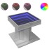 Mesa de centro y LED madera ingeniería gris Sonoma 50x50x45