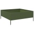 Arriate de acero verde oliva 100x100x25