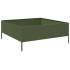 Arriate de acero verde oliva 100x100x25