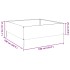 Jardinera de acero galvanizado 100x100x25