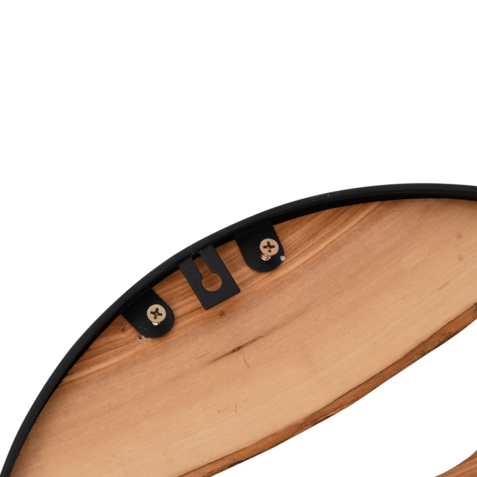 Reloj de pared hierro y madera de olivo marrón Ø35