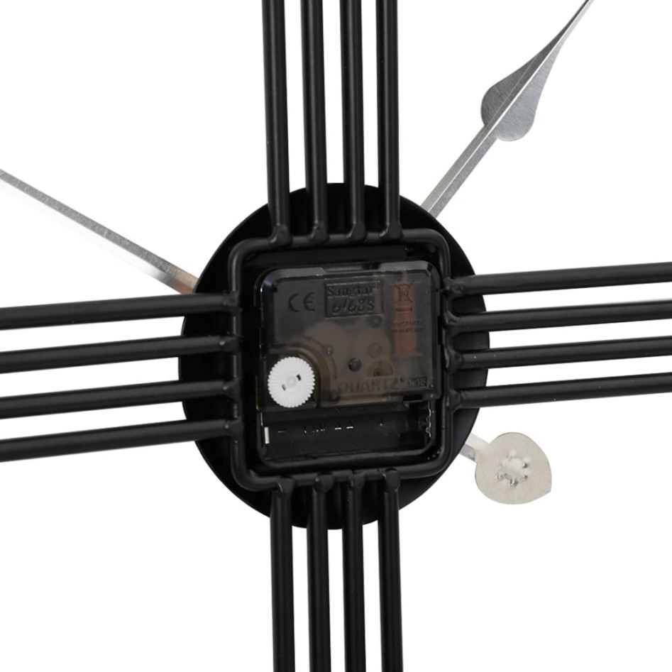 Reloj de pared de hierro negro Ø60