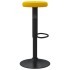 Taburetes de cocina 2 unidades terciopelo amarillo