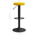 Taburetes de cocina 2 unidades terciopelo amarillo