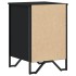 Mesita de noche madera de ingeniería negro 40x41x60