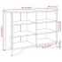 Aparador madera de ingeniería roble marrón 101x35,5x74,5